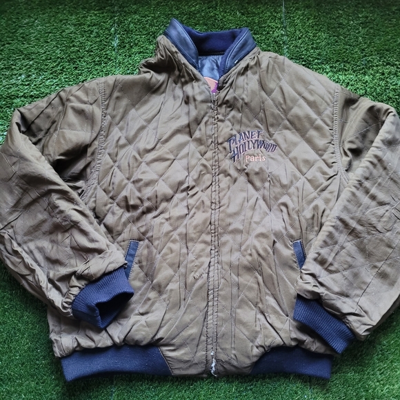 🎞🎥Planet Hollywood Paris Reversible Leather Jacket🎥🎞 - Picture 5 of 8